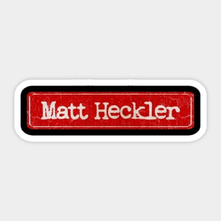 vintage retro plate Matt Heckler Sticker